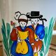 Grand, piché, par/cafetière folklore, breton vintage en émail