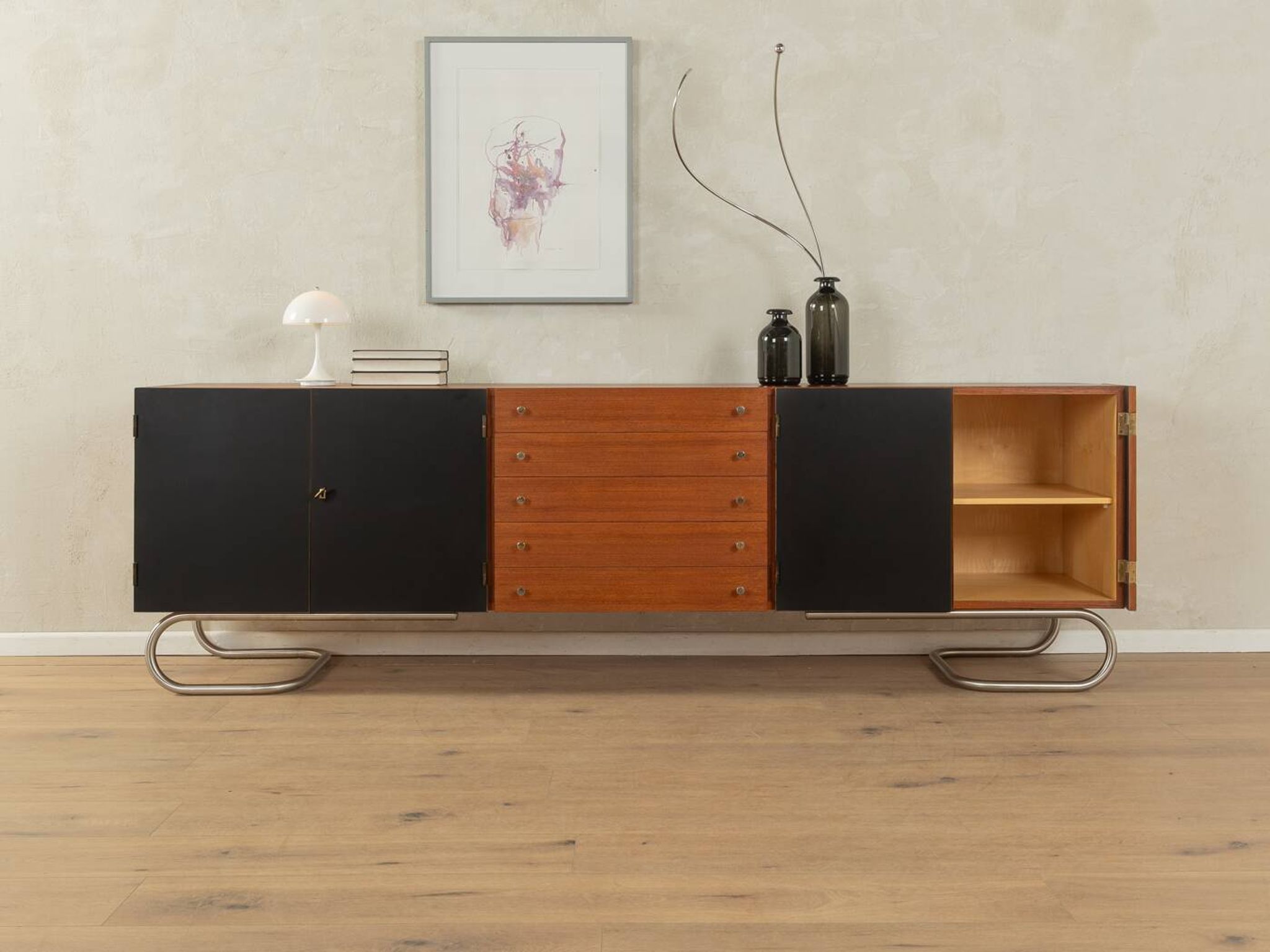 Buffet à tiroirs des années 60, style Bauhaus