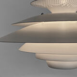 Multi layered pendant light by Kurt Wiborg for Jeka Metaltryk. Denmark 1970s