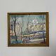 Mid Century Swedish Oil on Panel – “Lakerstationen” by L. Knut Norman