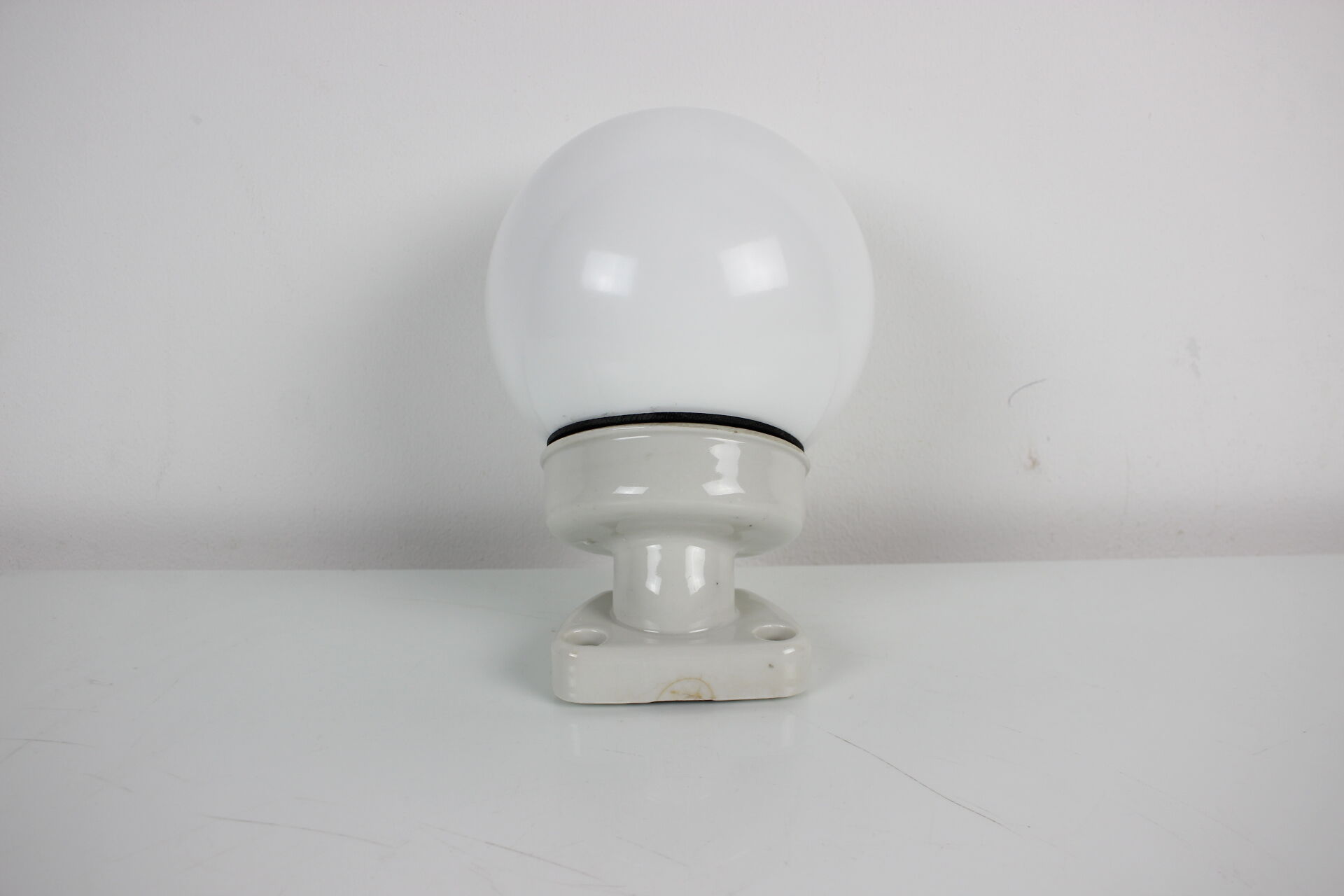 1960's Wall Lamp Porcelain and Glass, Czechoslovakia