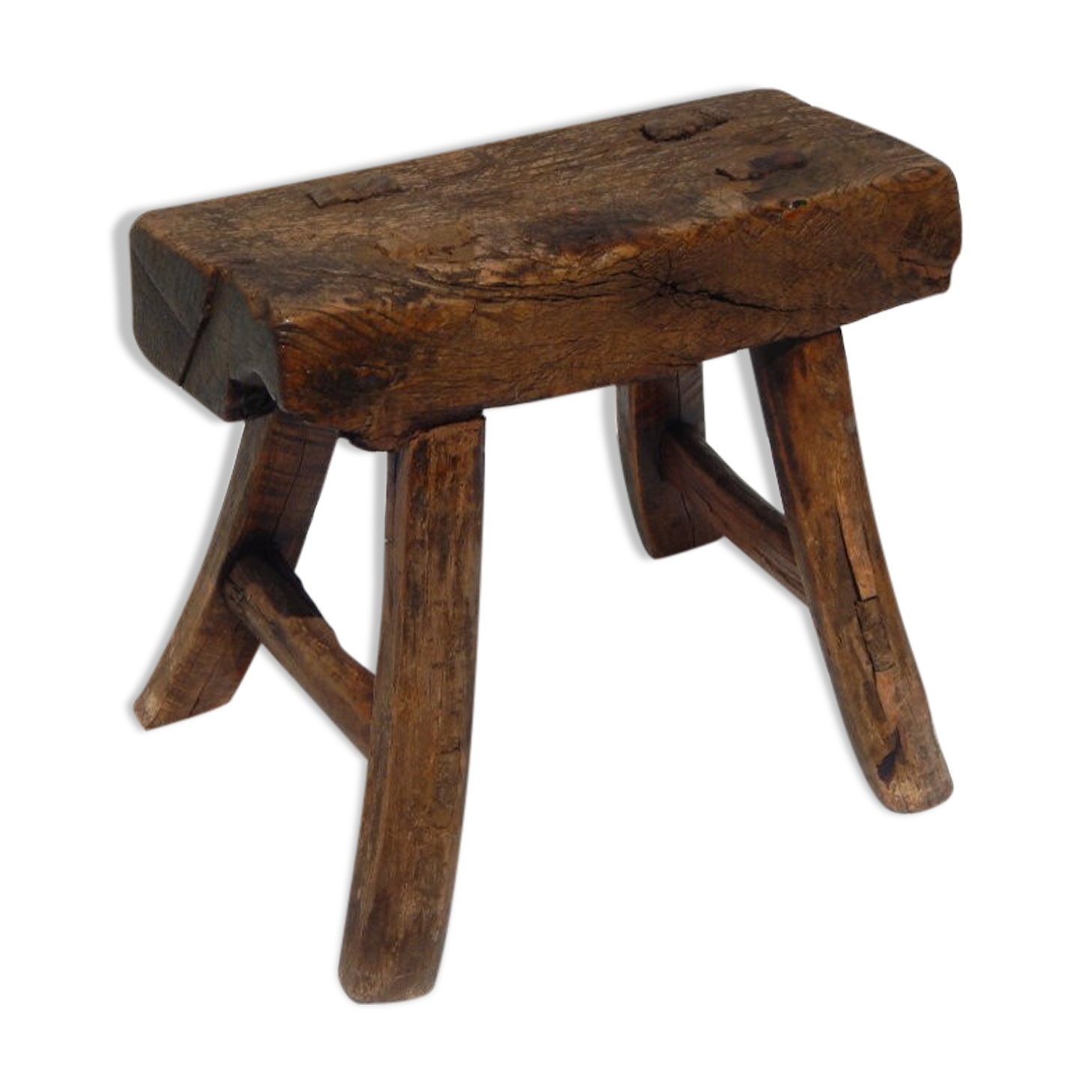 Small wood farm tabouret
