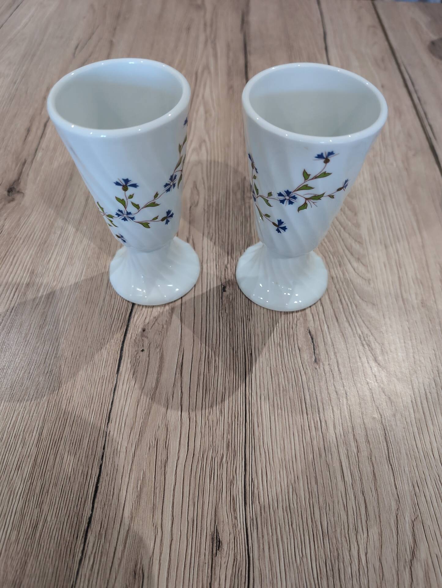 Set of 6 Vintage Mazagran Mugs Porcelain MP Tours Bluebells