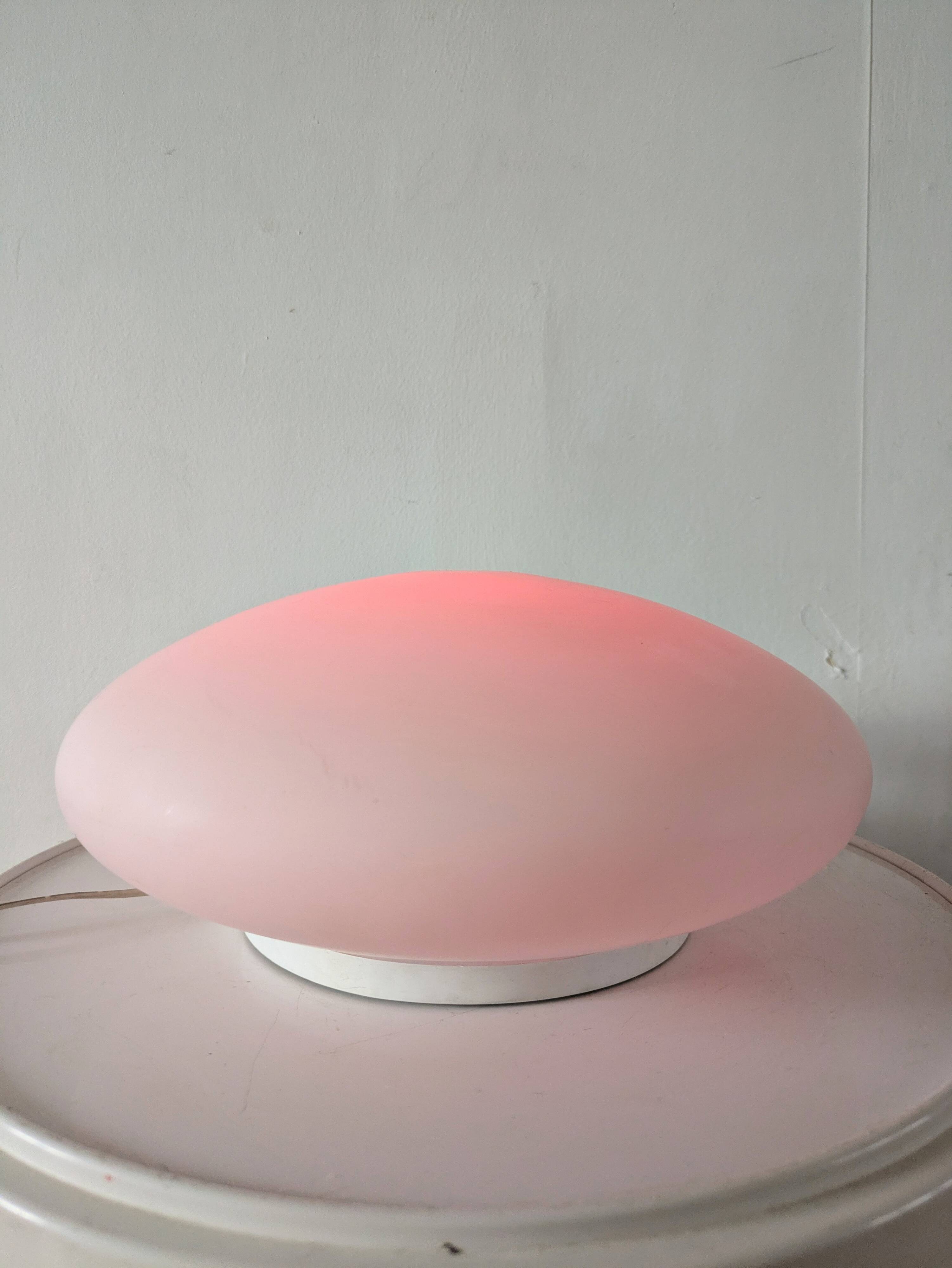 White opaline pebble lamp dlg Joseph André Motte