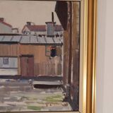 Original Oil on Canvas – “Side Street” by Yo Johansson – Signed, Framed