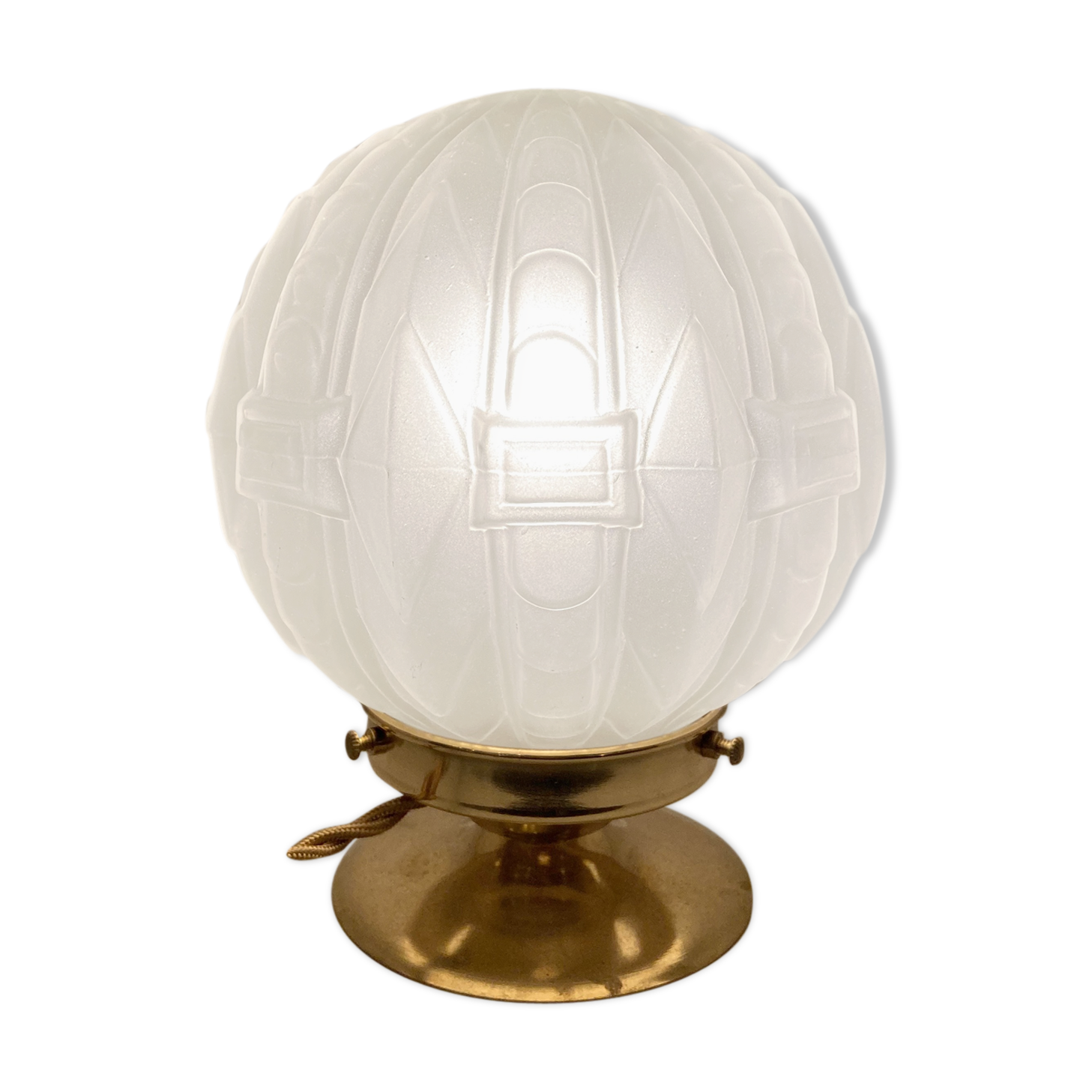 Art Deco globe lamp "scales"