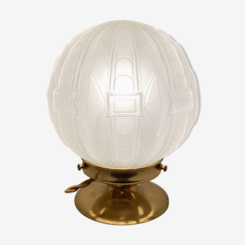 Art Deco globe lamp "scales"