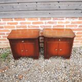 2 Anciennes Tables de Chevet en Bois