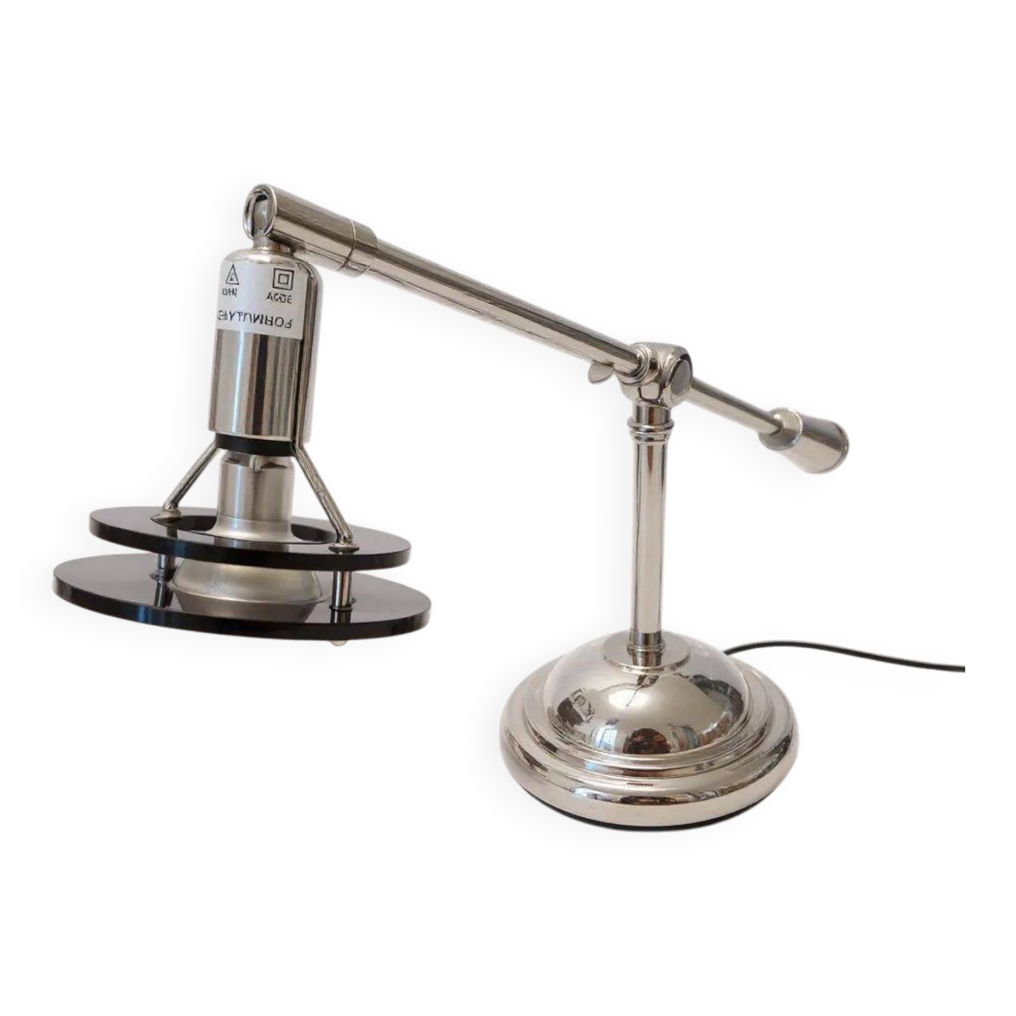 Desk lamp, with a balance, touch-sensitive