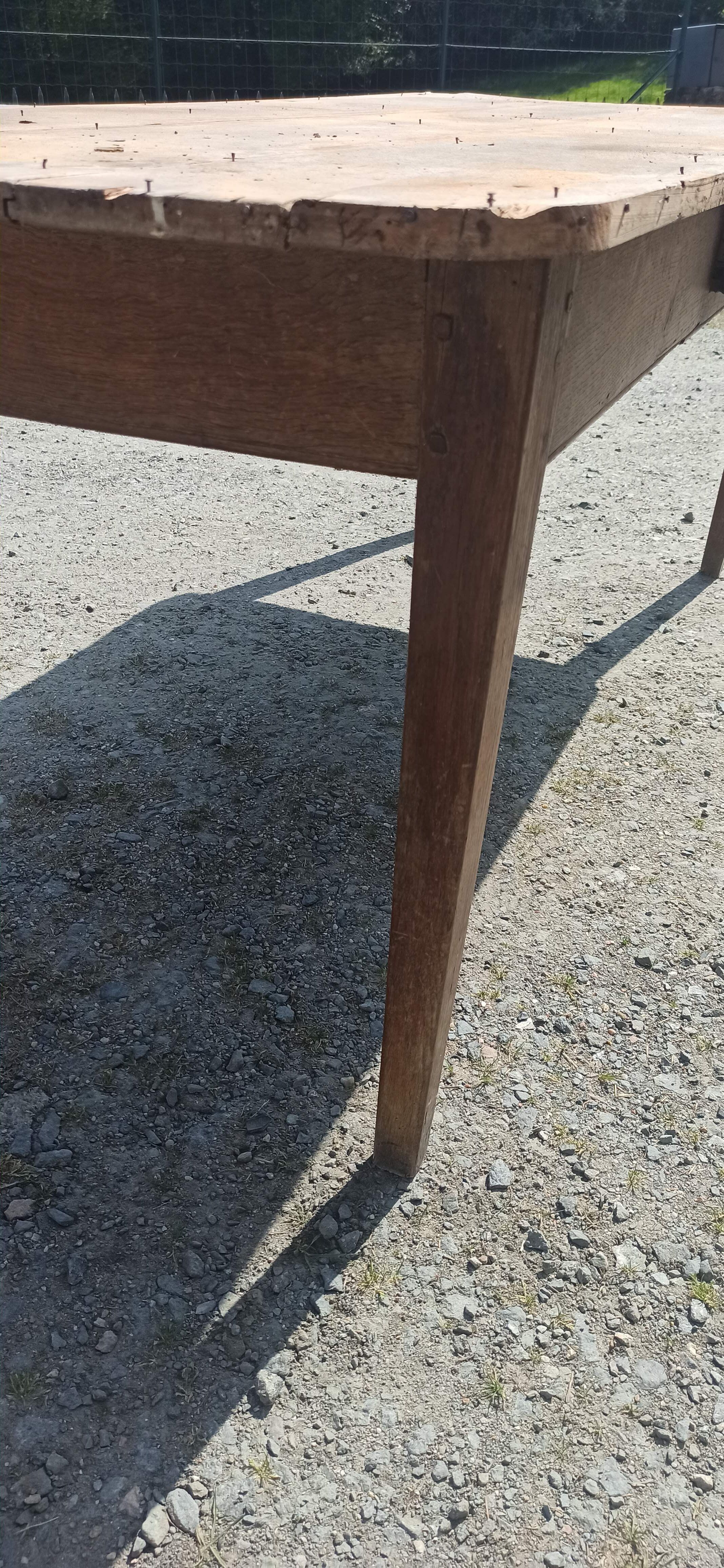 Large table 181 cm of cherry and oak farm