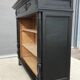 Bibliothèque bois noir néo-classique à colonnes