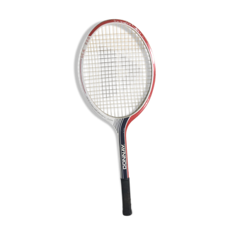 Raquette tennis ancienne Donnay glm 680 bois + cuir + protection marco vintage