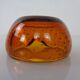 Amber Sommerso Murano Glass Ashtray, Italy, 1960s