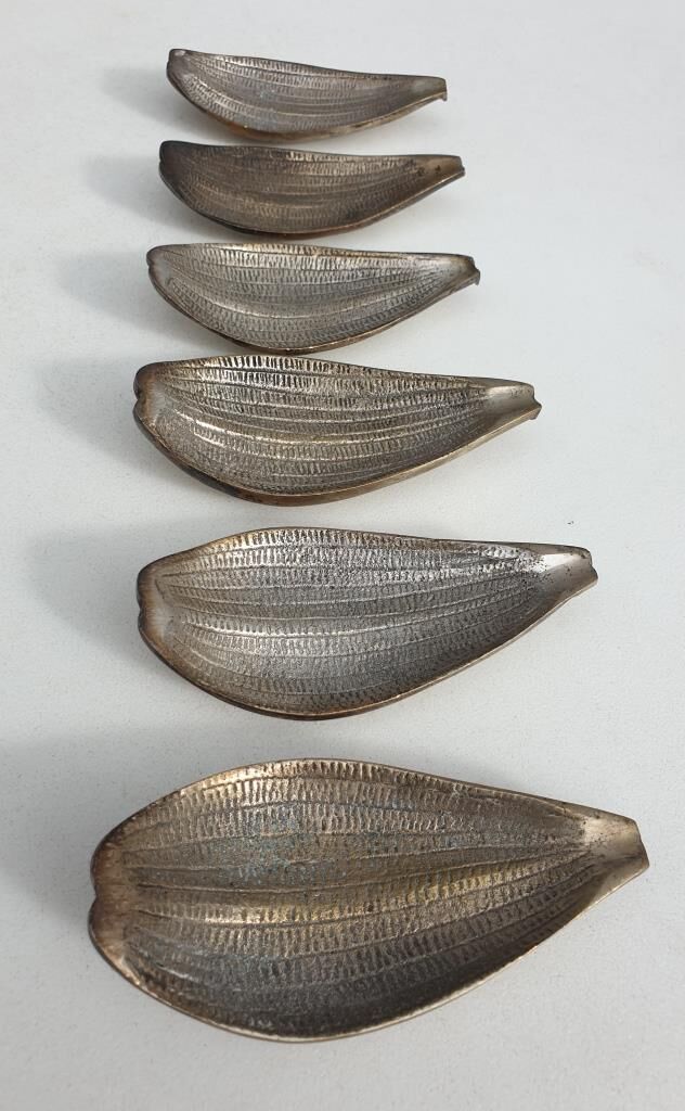 Set of 6 petals brass display