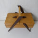Worker wooden box vintage quilt compass feet