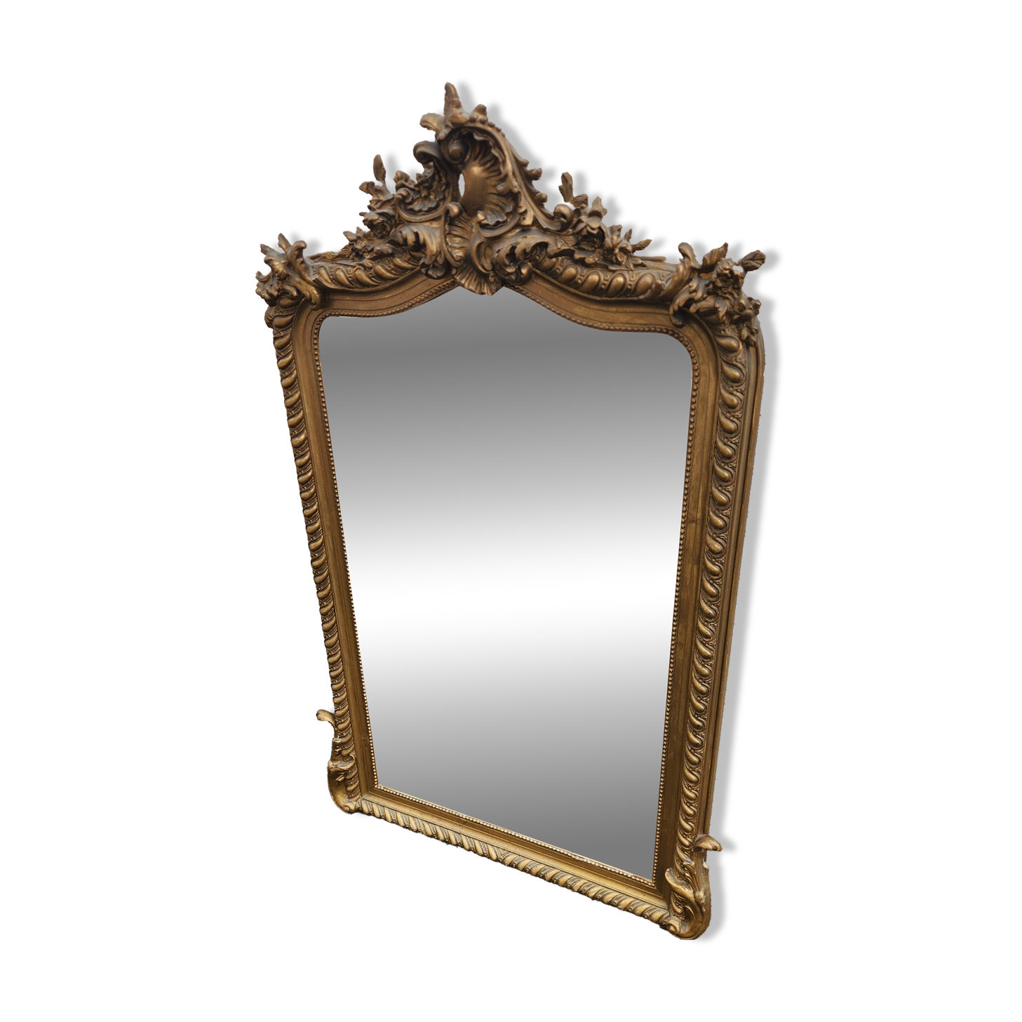 Ancien miroir doré style Louis XVI