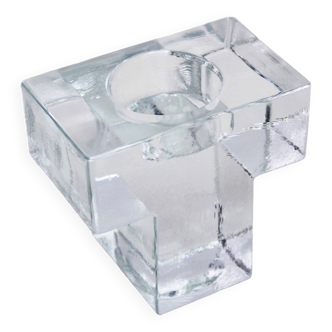 Glass tealight candle holder