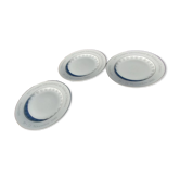 Lot de trois assiettes plates  du XIème congrés des Relais et Chateaux à Amsterdam 1985.