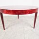 Italian red lacquered Goatskin / Parchment dining table by Aldo Tura, 1960s