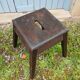 2 antique wooden workshop stools