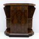 Art Deco Italian Walnut Briar Sideboard with Mirror, Early 20th Century