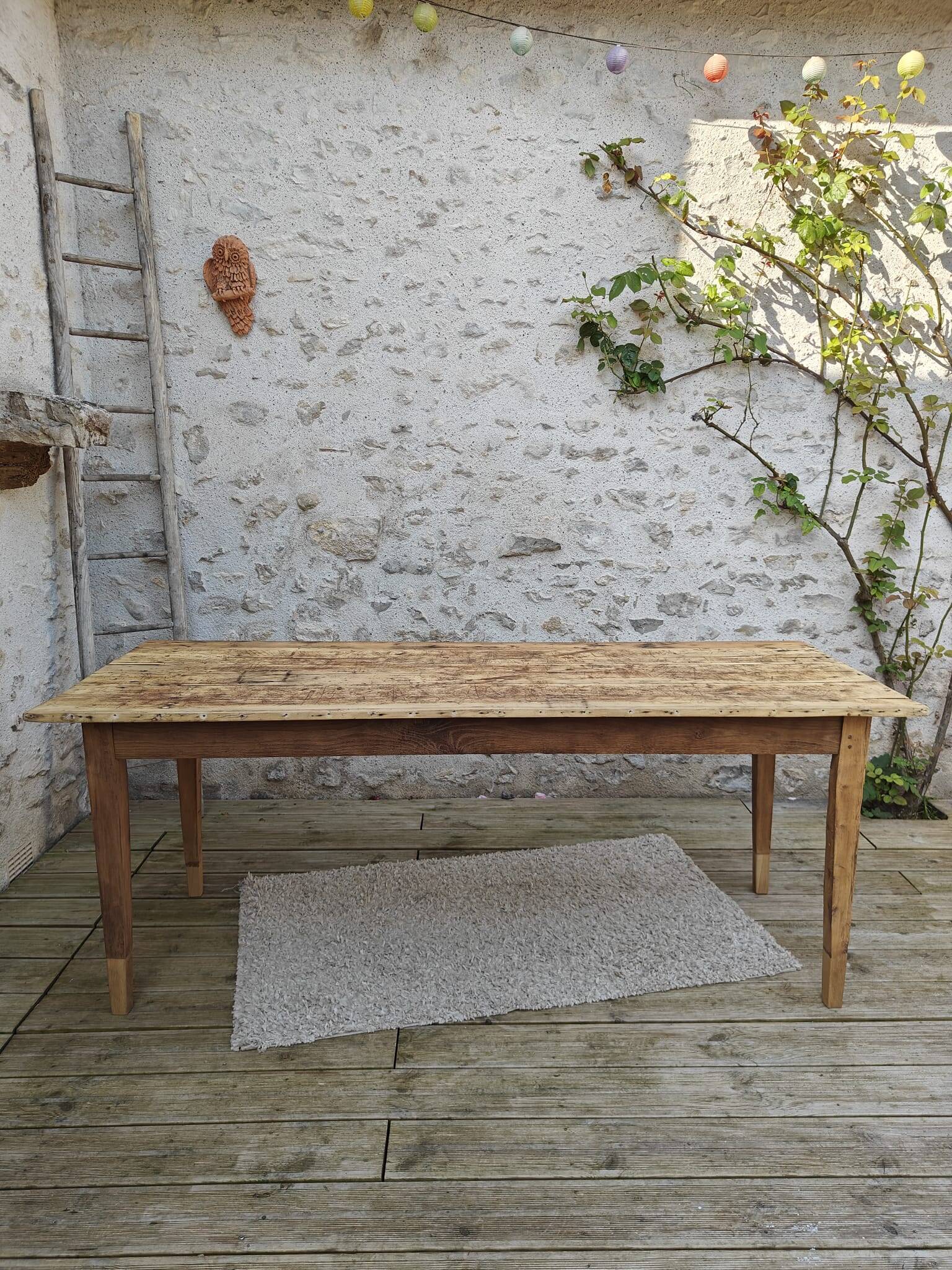 Restored old farmhouse table
