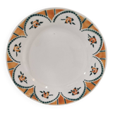 Old round dish on shower stand in art deco earthenware from the 1930s