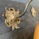 Pair of vintage wall lamps, glass paste and fringes, art deco, XXth