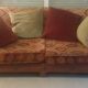 Eastwood leather and fabric sofa.