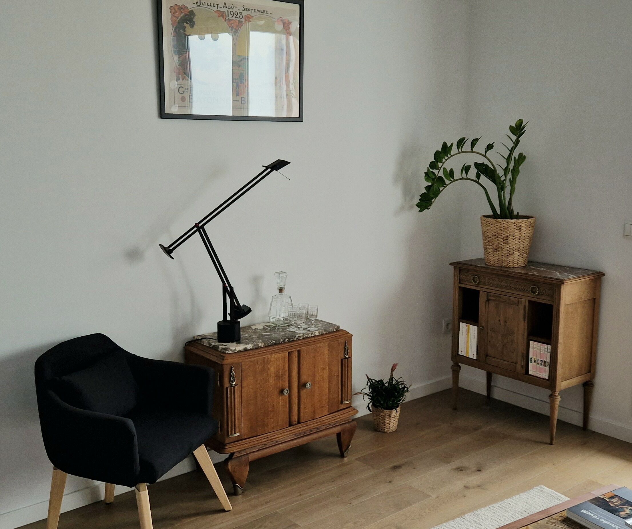 Oak bar furniture art deco style