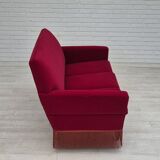 1970s, Danish 3 seater sofa by Ryesberg Møbler, original condition, velour fabric.