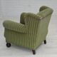 Fauteuil danois en velours vert et frêne, années 1950