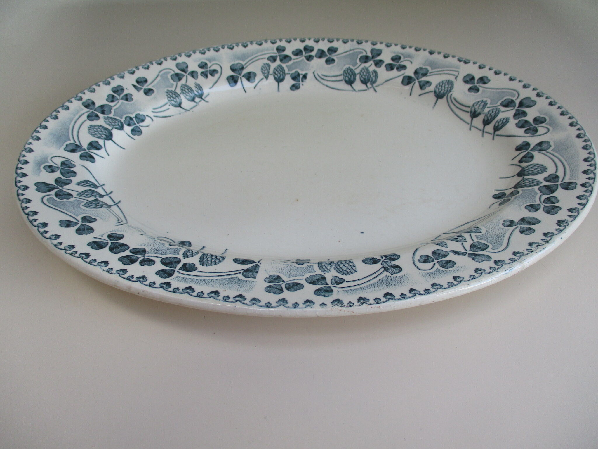 Old dish from “Grand Dépôt E Bourgeois crystal porcelain earthenware”