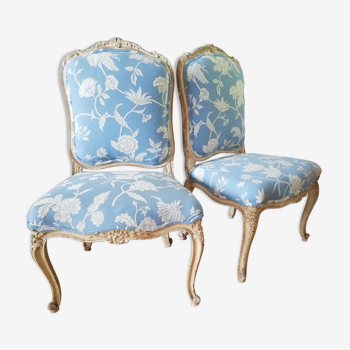 Paire de chaises style Louis XV