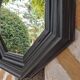 Miroir octogonal bois noir