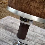 Lamp suedine and chrome