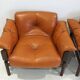 Ensemble de fauteuils MP-13 de Percival Lafer en cuir cognac