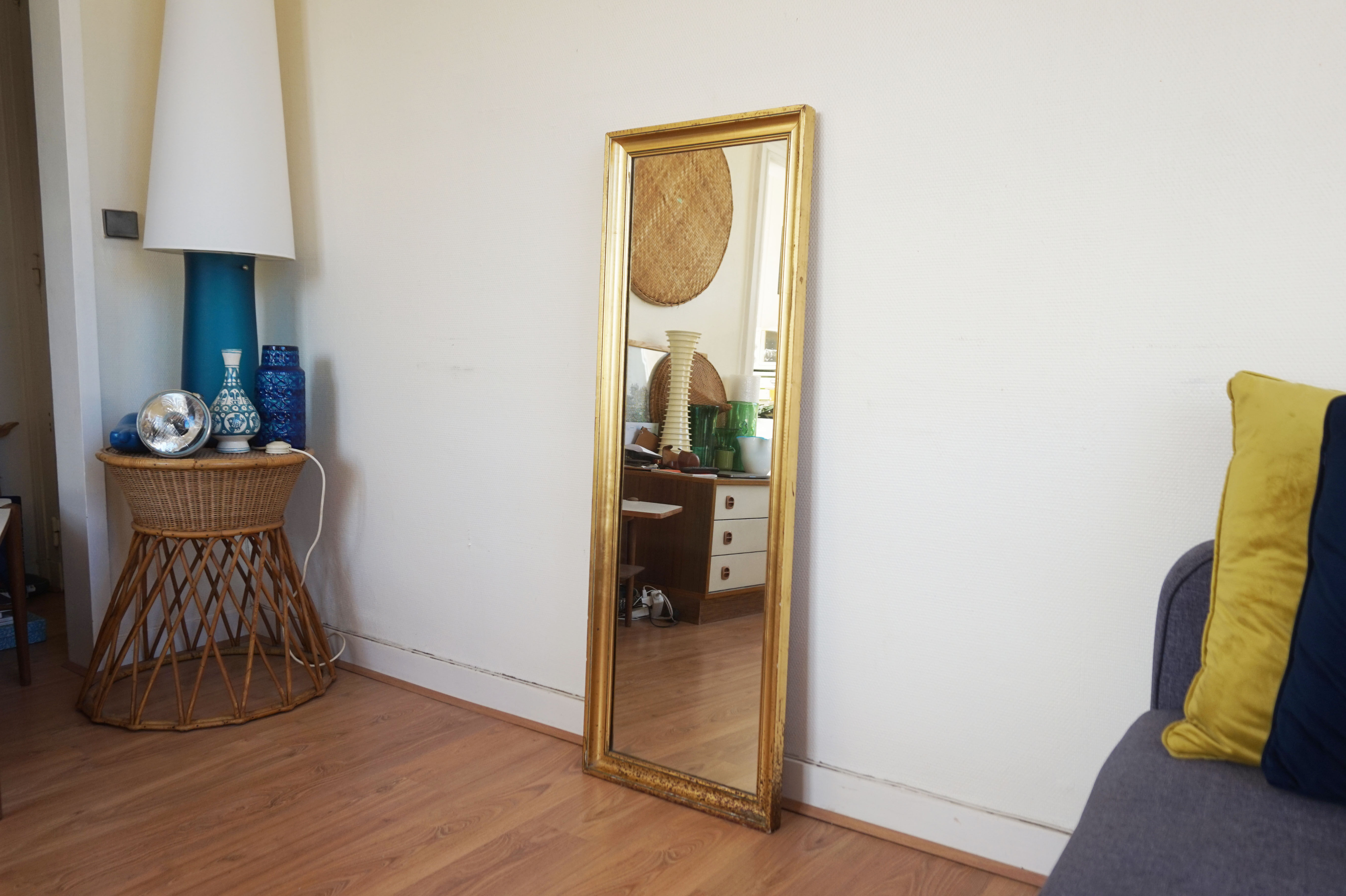 Vintage gold mirror 45x129cm