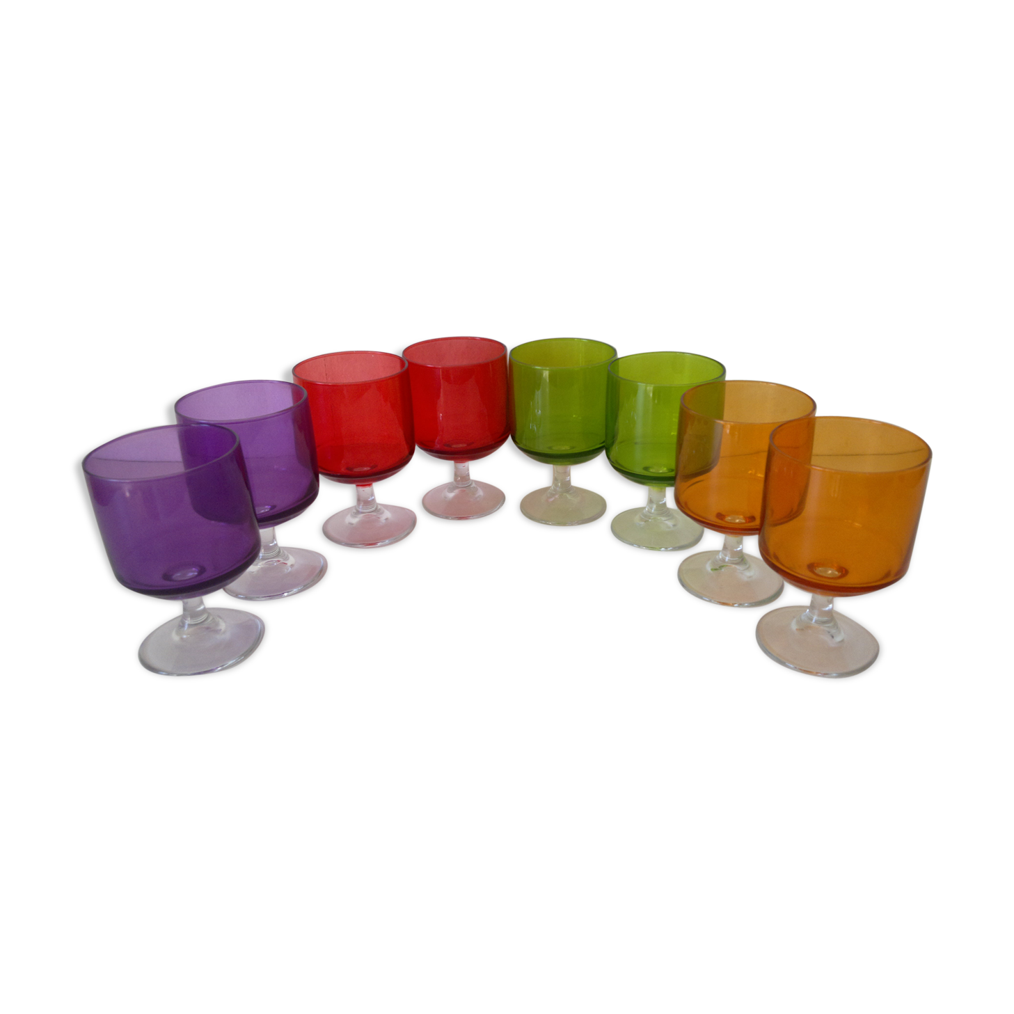 Lot of eight glasses vintage