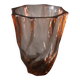 Rosaline vase, pink octagonal vintage glass