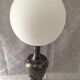 Atypical metal lamp medieval globe opaline style