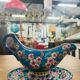 Saucière antique avec support, louvière
