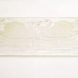 Glass swan cake dish