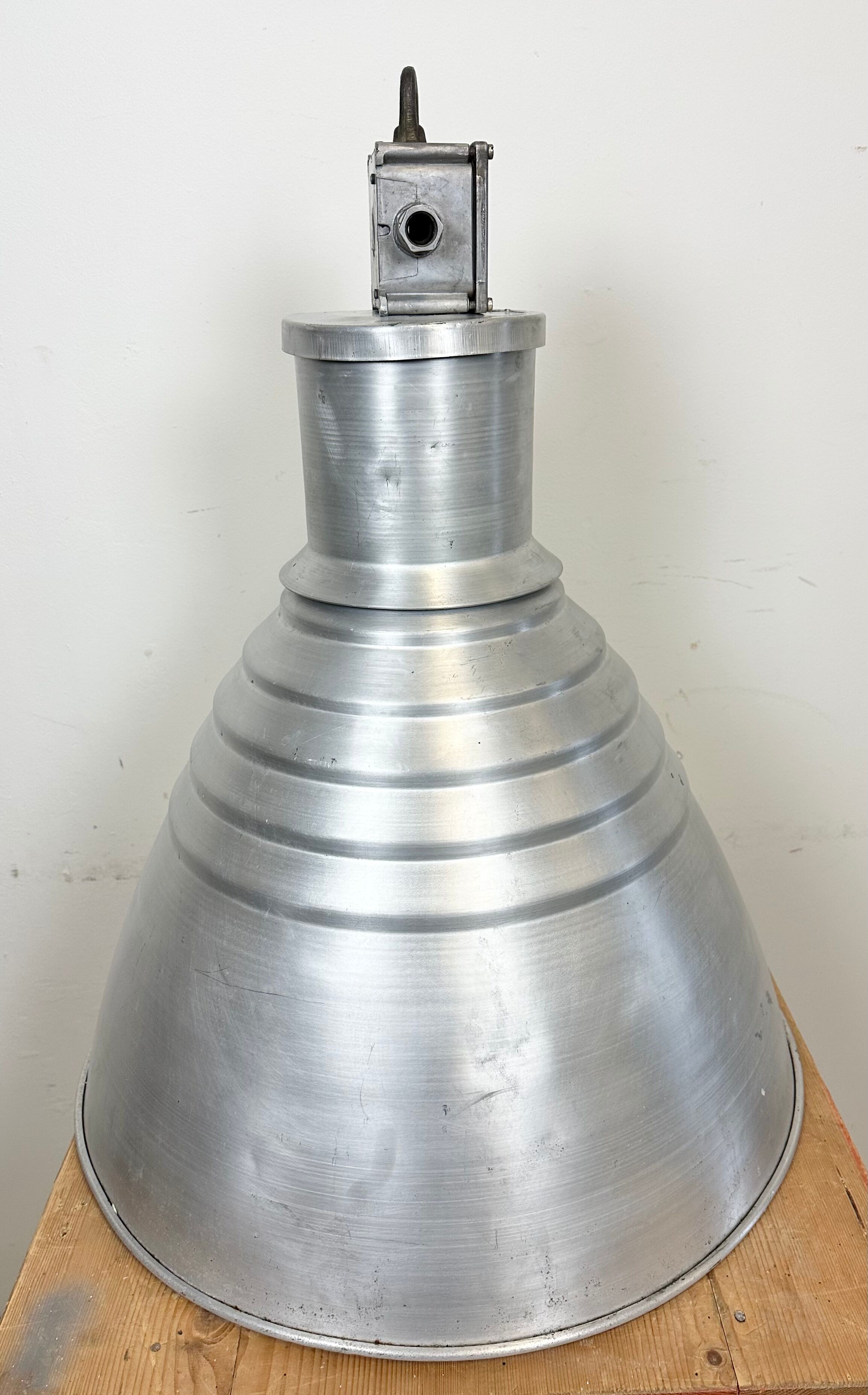 Large Industrial Aluminium Pendant Light from Elektrosvit, 1960s
