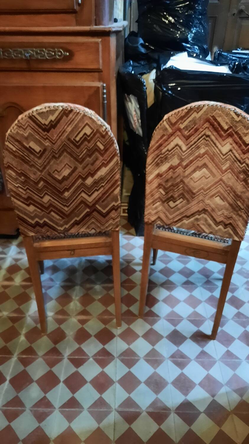 Art deco armchairs and chairs set