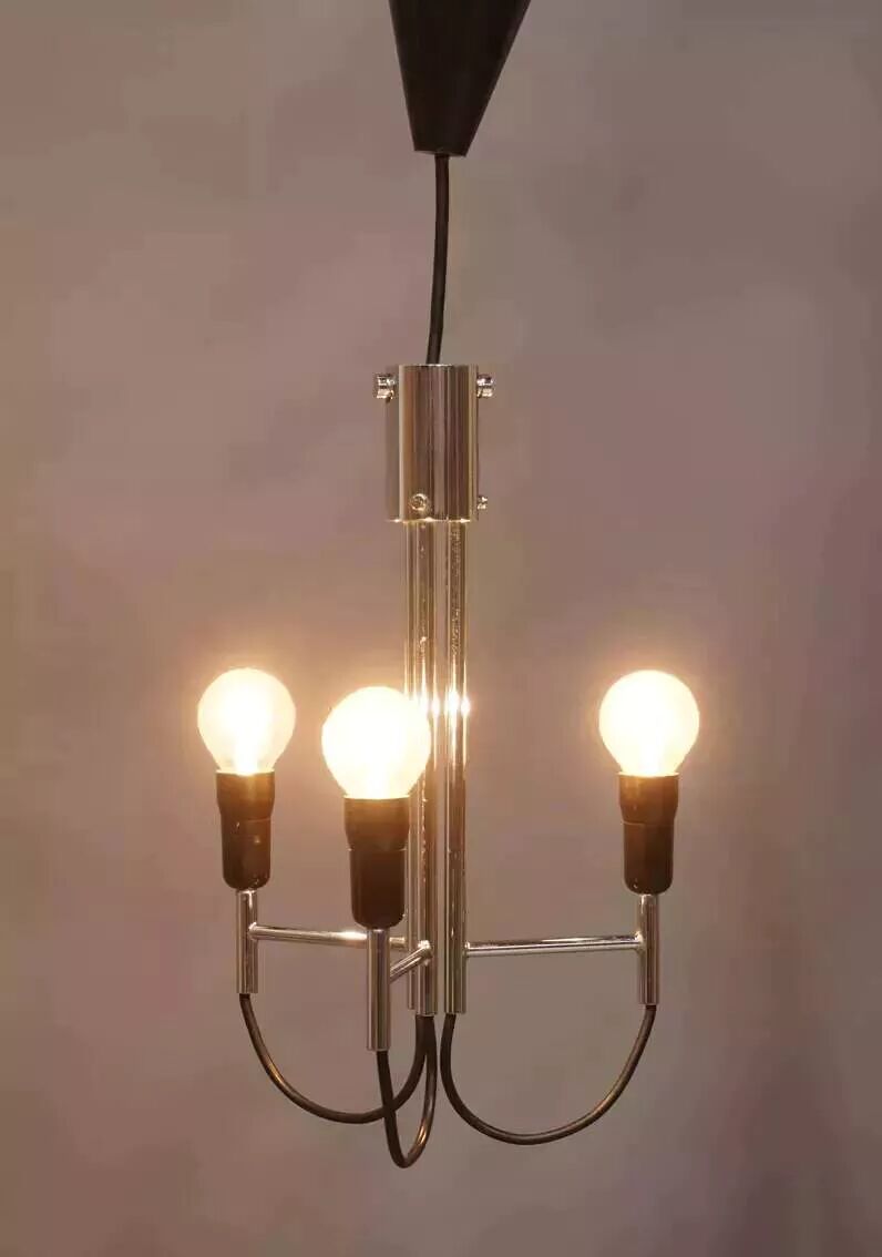 Chrome pendant light, Italian design, 1960s