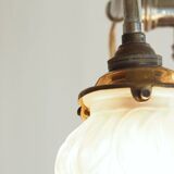 Old lamp rises and falls flame