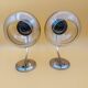 Paire d' appliques métal chromé globe verre