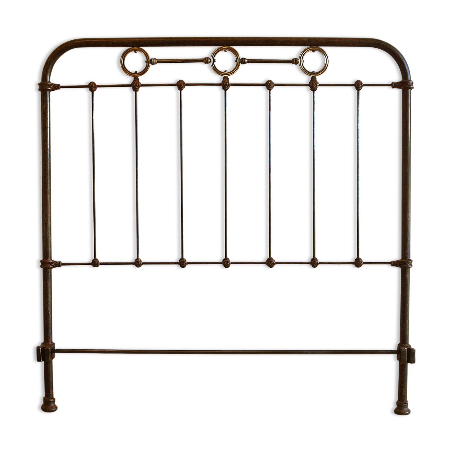 Iron and brass headboard