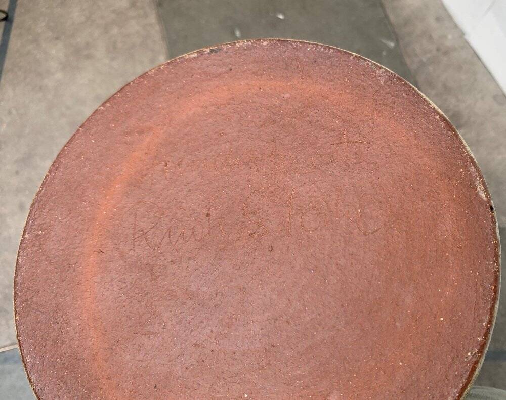 Large earthenware vase jug from German study pottery by Rudi Stahl, 1960s.